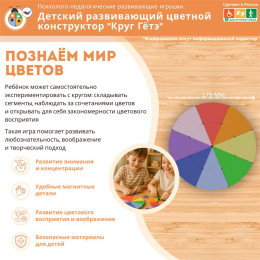Детский развивающий цветной конструктор "Круг Гётэ"