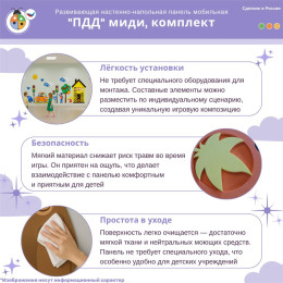 Развивающая настенно-напольная панель мобильная "ПДД" миди, комплект