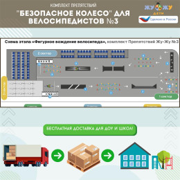 Комплект препятствий "Безопасное колесо" для велосипедистов №3