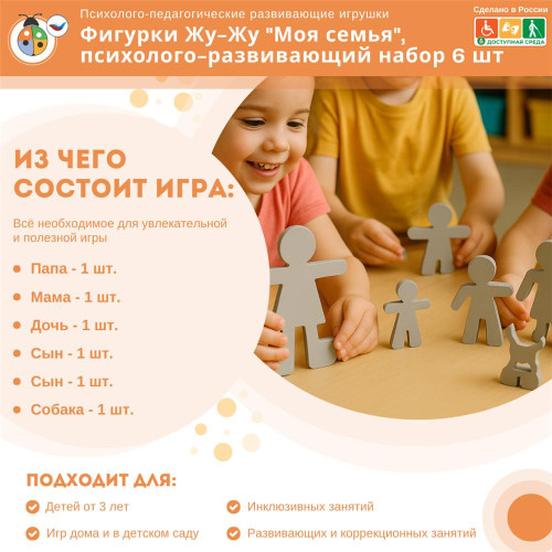 Фигурки Жу-Жу "Моя семья", психолого-развивающий набор 6 шт