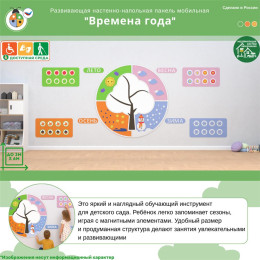 Развивающая настенно-напольная панель мобильная “Времена года”