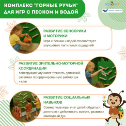 Интерактивный комплекс "Горные ручьи" для игр с песком и водой