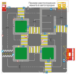 Учебно-игровой макет "Заправка АЗС" мобильный