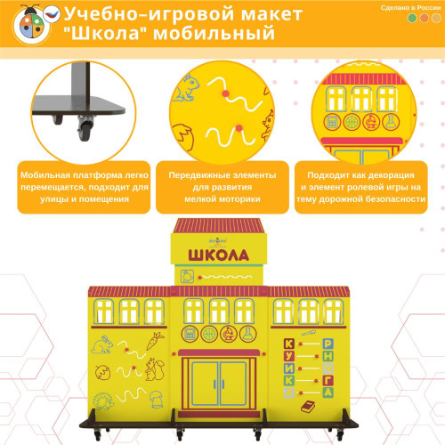 Учебно-игровой макет "Школа" мобильный