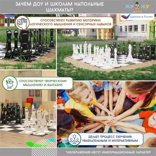 Настенное развивающее панно "Юные шахматисты"