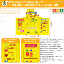 Учебно-игровой макет "Торговый центр" стационарный