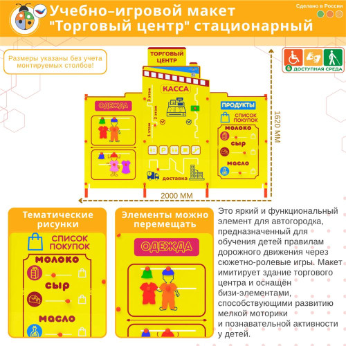 Учебно-игровой макет "Торговый центр" стационарный
