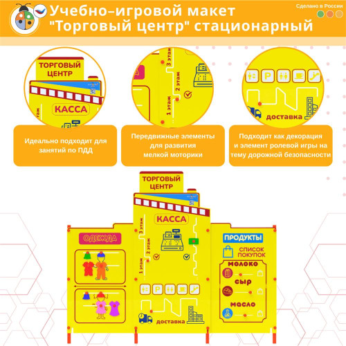Учебно-игровой макет "Торговый центр" стационарный